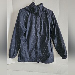 The NORTH FACE Women’s M Urban Navy Waterproof Hood  Travel Packable Minimalist